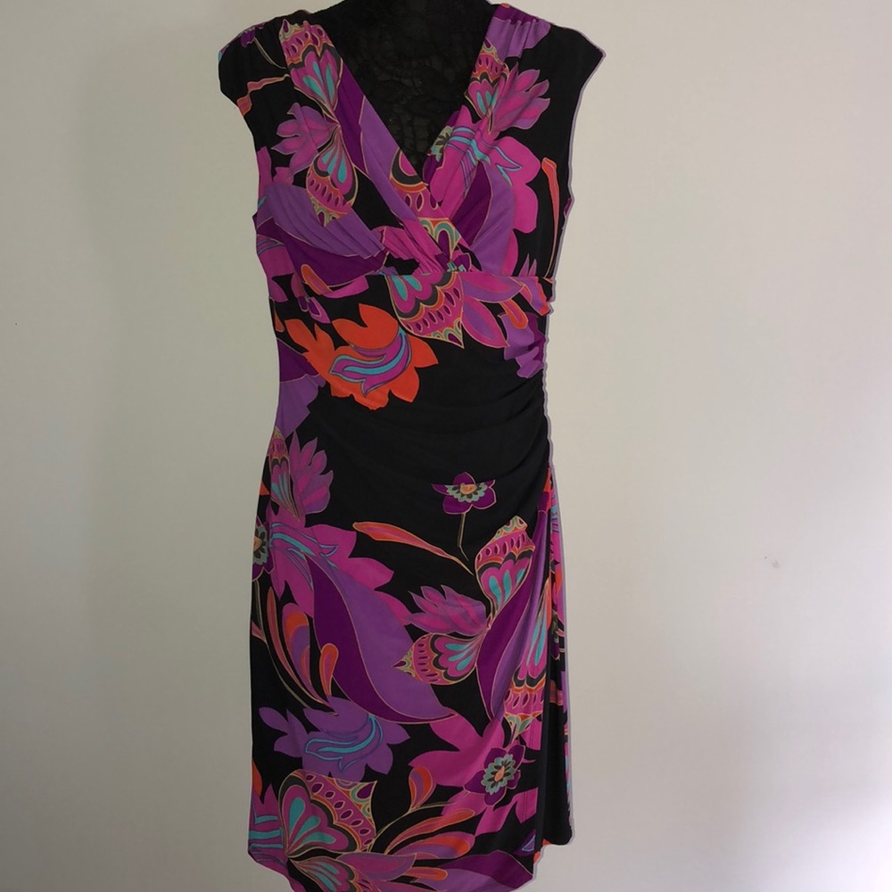 Evan Picone v-neck floral dress